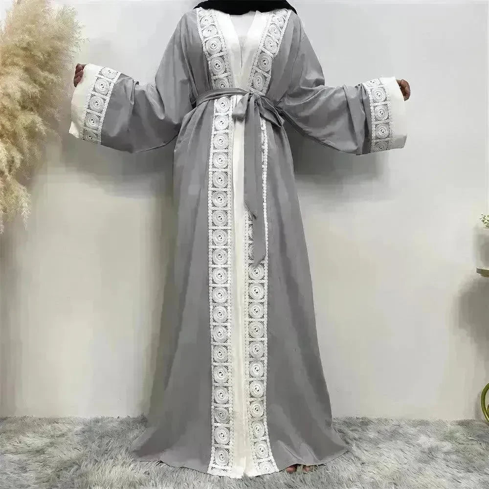 Women's Fashion Patchwork Lace Arab Robe - EX-STOCK CANADA