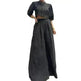 Women's Fashion Striped Printed Crew Neck Top Wide-leg Pants Two-piece Set - EX-STOCK CANADA