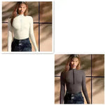 Women's Fashionable Long Sleeve Jumpsuit Seamless Slimming Shapewear Romper - EX-STOCK CANADA