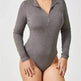 Women's Fashionable Long Sleeve Jumpsuit Seamless Slimming Shapewear Romper - EX-STOCK CANADA