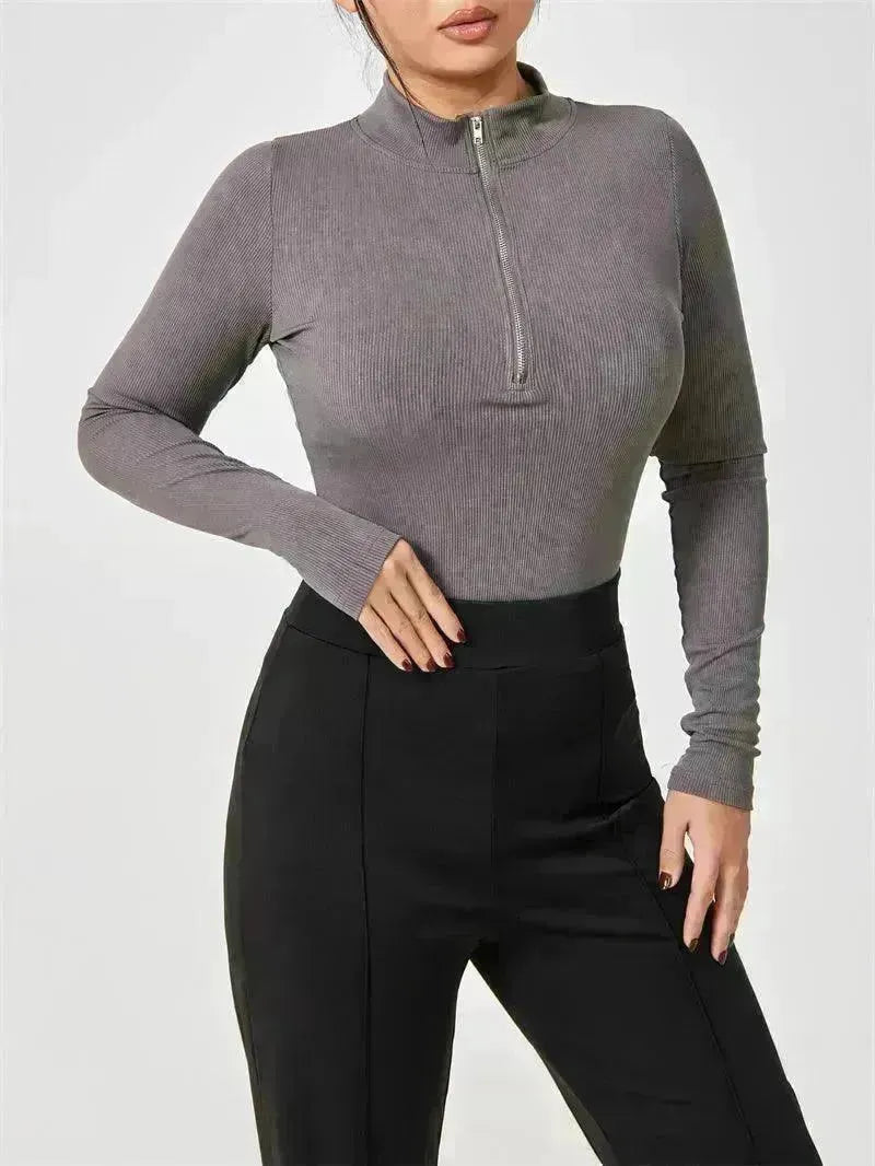 Women's Fashionable Long Sleeve Jumpsuit Seamless Slimming Shapewear Romper - EX-STOCK CANADA