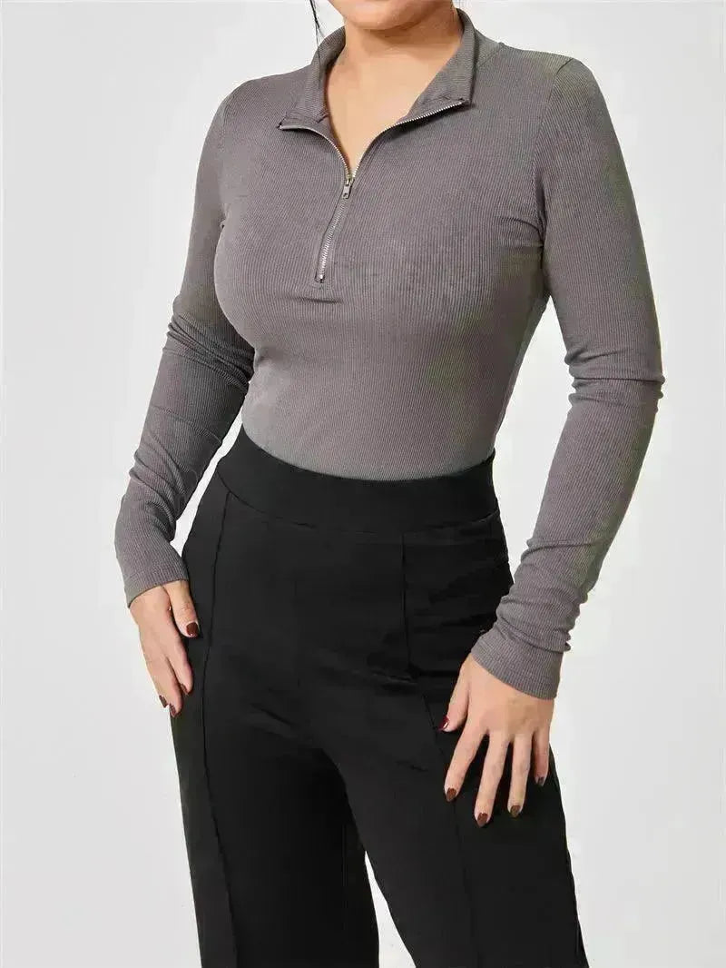 Women's Fashionable Long Sleeve Jumpsuit Seamless Slimming Shapewear Romper - EX-STOCK CANADA