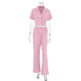 Women's Fashionable Simple Solid Color Short-sleeved Trousers Pajamas Two-piece Set - EX-STOCK CANADA