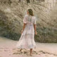 Women's Flowers Printed Dress Bohemian Irregular Beach Clothes - EX-STOCK CANADA