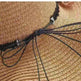 Women's Han Korean Edition Big Beach Wavy With Leather Rope Weaving Hat - EX-STOCK CANADA