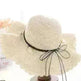Women's Han Korean Edition Big Beach Wavy With Leather Rope Weaving Hat - EX-STOCK CANADA