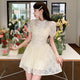 Women's Lace Ruffle Short Dress - EX-STOCK CANADA