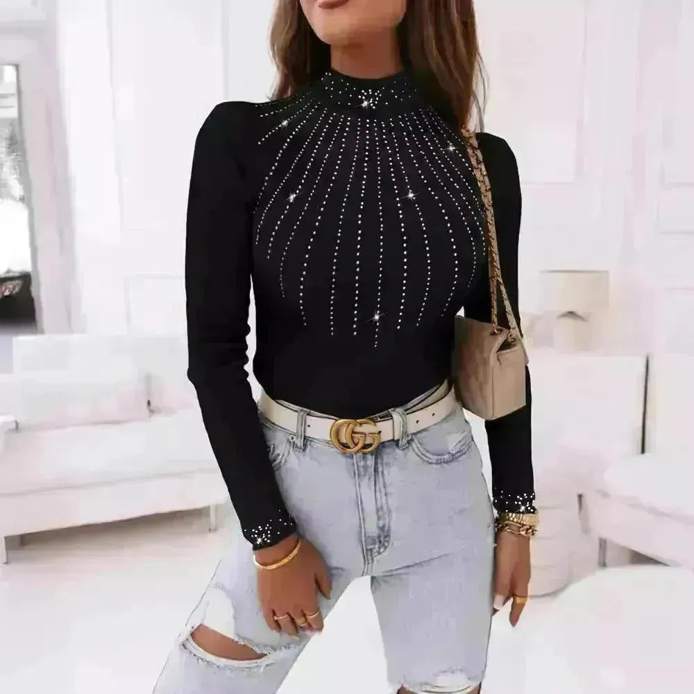 Women's Long-sleeved Tight Thread Top - EX-STOCK CANADA