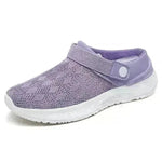 Women's Mesh Sandals Summer Breathable Lazy Slippers One-step Round Toe Half-slip Beach Slippers . - EX-STOCK CANADA