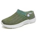 Women's Mesh Sandals Summer Breathable Lazy Slippers One-step Round Toe Half-slip Beach Slippers . - EX-STOCK CANADA