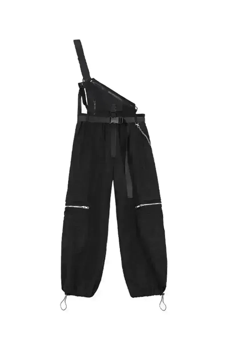 Women's New Loose Straight Black Overalls Overalls - EX-STOCK CANADA