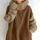 Women's Patchwork Color Loose Hooded Long-sleeve Zipper Sweater - EX-STOCK CANADA
