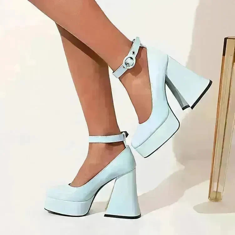 Women's Platform Thick Heel High Heel Shoes - EX-STOCK CANADA