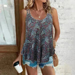 Women's Printed Knitted Vest Top - EX-STOCK CANADA