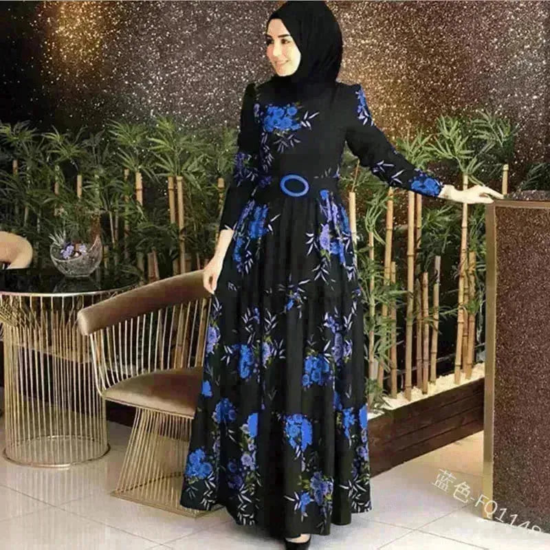 Women'S Printed Plus Size Arab Dress 4Xl - EX-STOCK CANADA