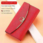Women's Real Leather Anti theft Large Capacity Wallet Clutch Bag - EX-STOCK CANADA
