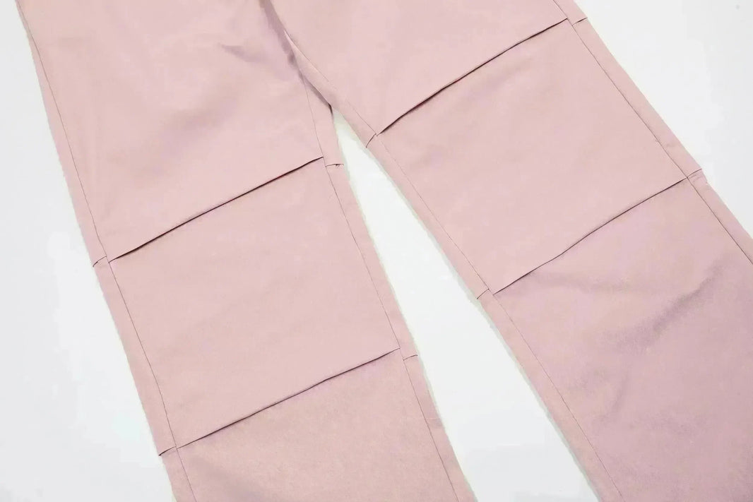 Women's Retro Pleated Pink Overalls - EX-STOCK CANADA