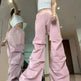 Women's Retro Pleated Pink Overalls - EX-STOCK CANADA