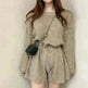 Women's Retro Round Neck Tie Up Wide Leg Jumpsuit - EX-STOCK CANADA