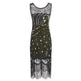 Women's Sequined Mesh Sleeveless Peacock Dress - EX-STOCK CANADA