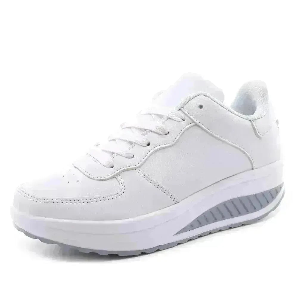 Women's Shoes, Flying Woven Leather Shoes, Sports Platform Shoes, Student Platform Shoes - EX-STOCK CANADA