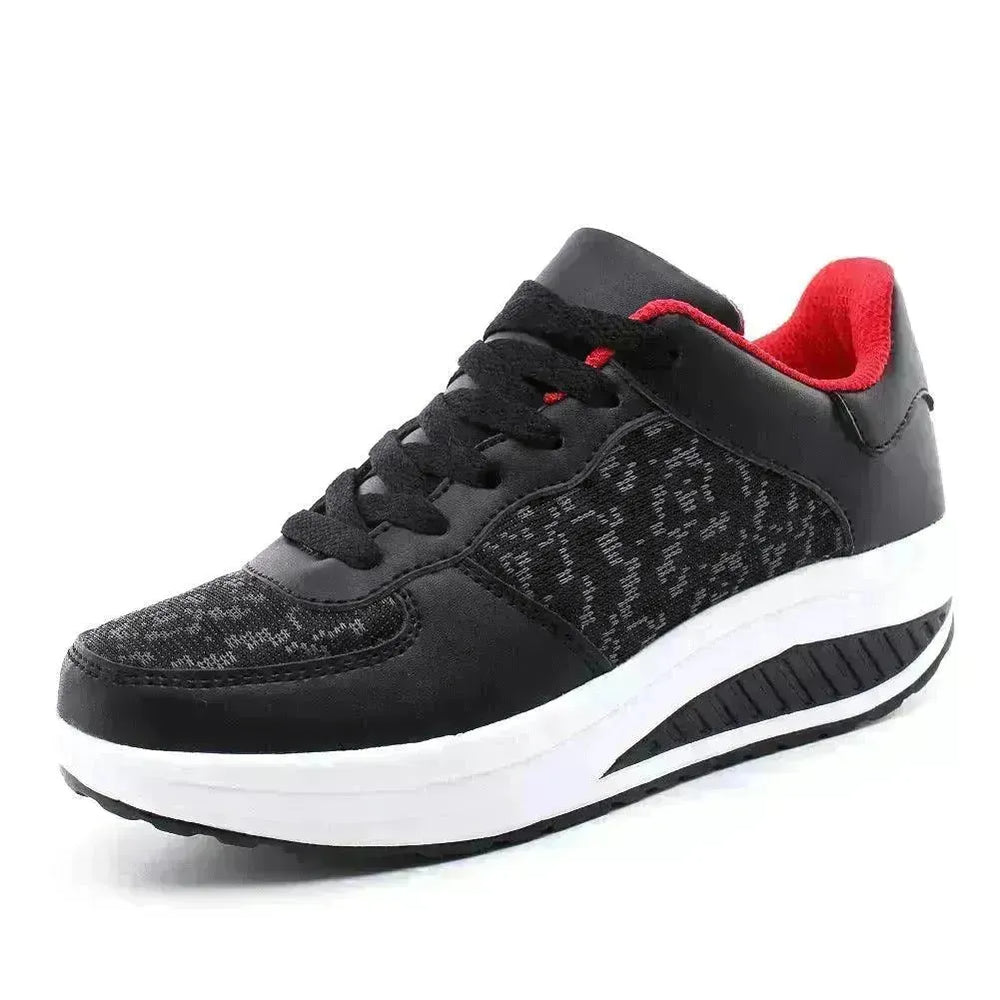 Women's Shoes, Flying Woven Leather Shoes, Sports Platform Shoes, Student Platform Shoes - EX-STOCK CANADA