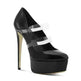 Women's Shoes PVC Stitching Platform High Heels - EX-STOCK CANADA