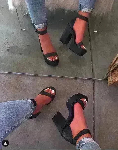 Women's Shoes Summer High Heels Fashion Large Size Sandals - EX-STOCK CANADA