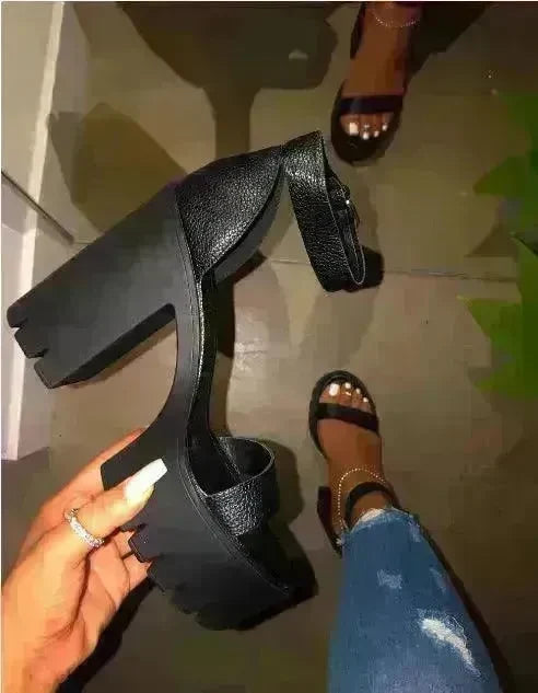 Women's Shoes Summer High Heels Fashion Large Size Sandals - EX-STOCK CANADA