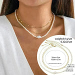 Women's Simple Slim Chain Multi-layer Imitation Pearl Necklace - EX-STOCK CANADA