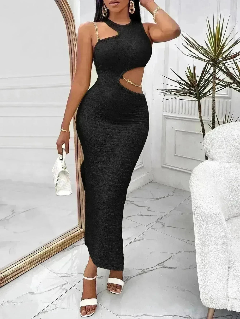 Women's Slim-fit Jumpsuit Long Dress - EX-STOCK CANADA