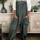 Women's Solid Color Casual Pocket Lace-up Adjustable Jumpsuit - EX-STOCK CANADA