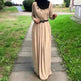 Women's Solid Color Middle Eastern Arab Long Dress - EX-STOCK CANADA