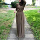 Women's Solid Color Middle Eastern Arab Long Dress - EX-STOCK CANADA