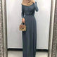 Women's Solid Color Middle Eastern Arab Long Dress - EX-STOCK CANADA