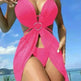 Women's Solid Color Split Swimsuit Three-piece Bikini - EX-STOCK CANADA