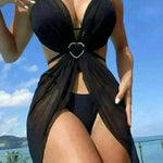 Women's Solid Color Split Swimsuit Three-piece Bikini - EX-STOCK CANADA