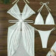 Women's Solid Color Split Swimsuit Three-piece Bikini - EX-STOCK CANADA