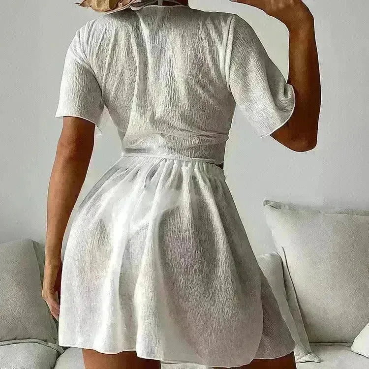 Women's Solid Color Two-piece Swimsuit Sun-proof Beach Dress - EX-STOCK CANADA