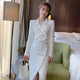 Women's Suit Western Style Small Look Tall Suit Burr Tweed Blazer and Skirt Two-piece Set - EX-STOCK CANADA