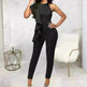 Women's Summer Casual Pure Color Ruffles Sleeveless Jumpsuit - EX-STOCK CANADA