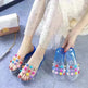 Women's Summer Crystal Pearl Outer Wear Soft Bottom Transparent Beach Shoes - EX-STOCK CANADA