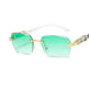 Women's Trimming Ocean Lens Rimless Sunglasses - EX-STOCK CANADA