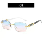Women's Trimming Ocean Lens Rimless Sunglasses - EX-STOCK CANADA