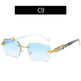 Women's Trimming Ocean Lens Rimless Sunglasses - EX-STOCK CANADA
