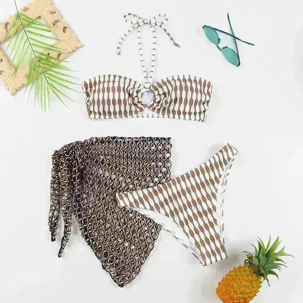 Women's Two-piece Swimsuit Bikini Tube Top Three-piece Suit - EX-STOCK CANADA