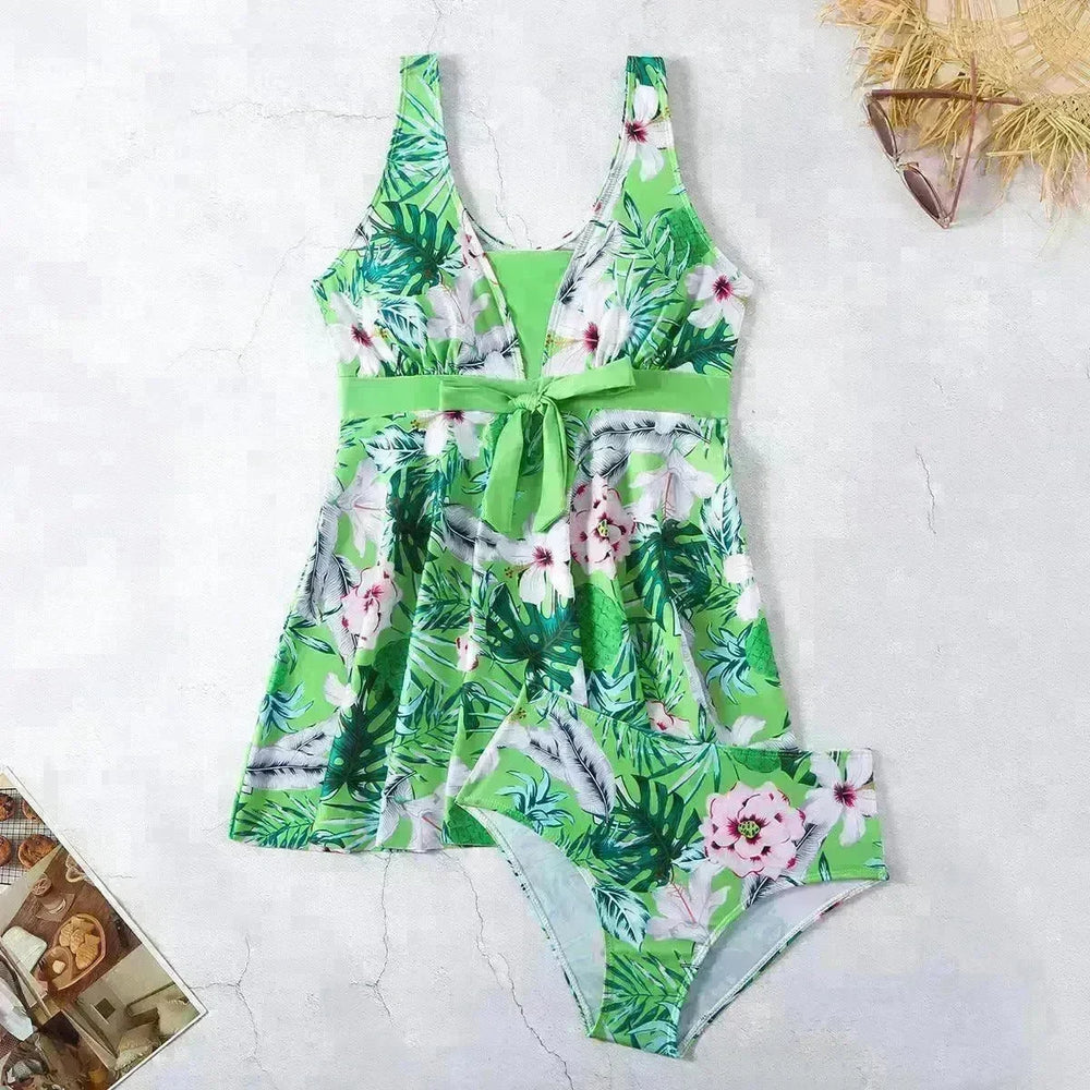 Women's V-neck Printed Split Bikini Swimsuit - EX-STOCK CANADA