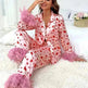 Women's Valentine's Day Sweet Loving Heart Printed Casual Suit Pajamas - EX-STOCK CANADA