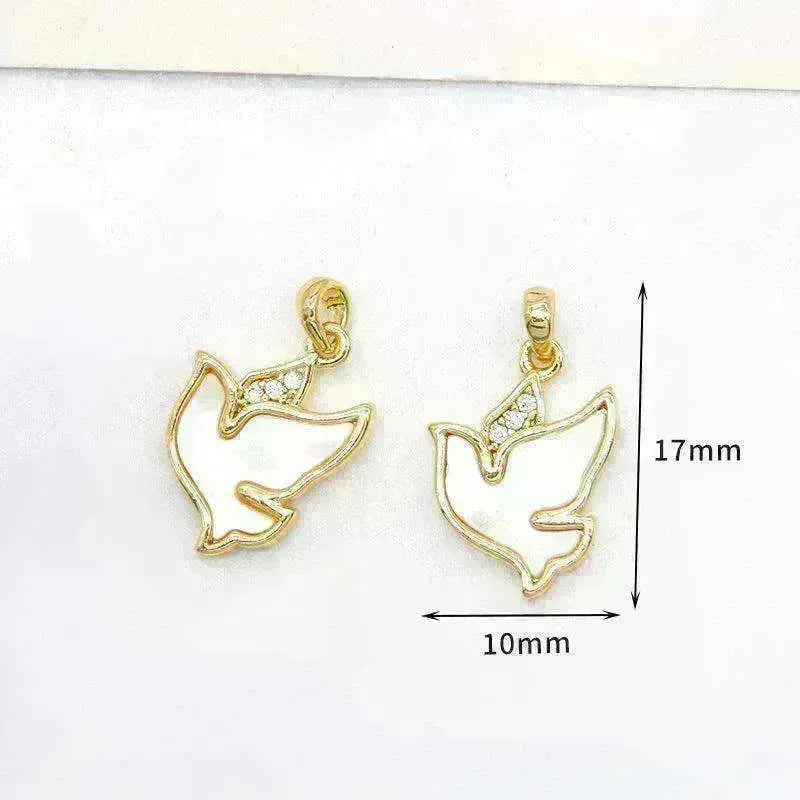 Women's White Shell Pendant Ear Rings - EX-STOCK CANADA