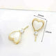 Women's White Shell Pendant Ear Rings - EX-STOCK CANADA